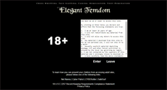 Desktop Screenshot of elegantfemdom.com